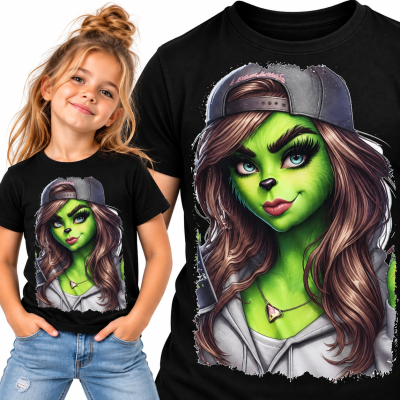 KOSZULKA DZIECIĘCA ŚWIĄTECZNA GRINCH WOMEN